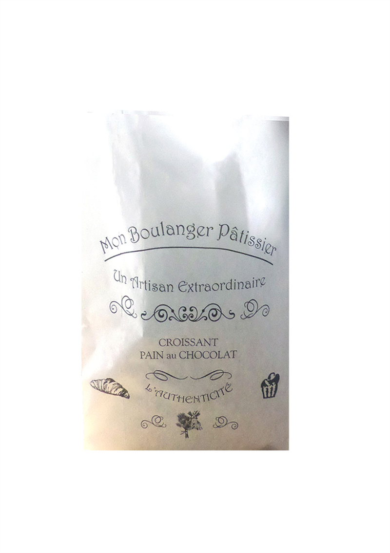 SAC KRAFT BLANC N°104 IMPRIME 140*70*270/1000 - CROISSANTS