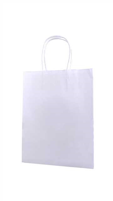 SAC KRAFT BLANC 90g 21X27X11TORSADES cts de 300