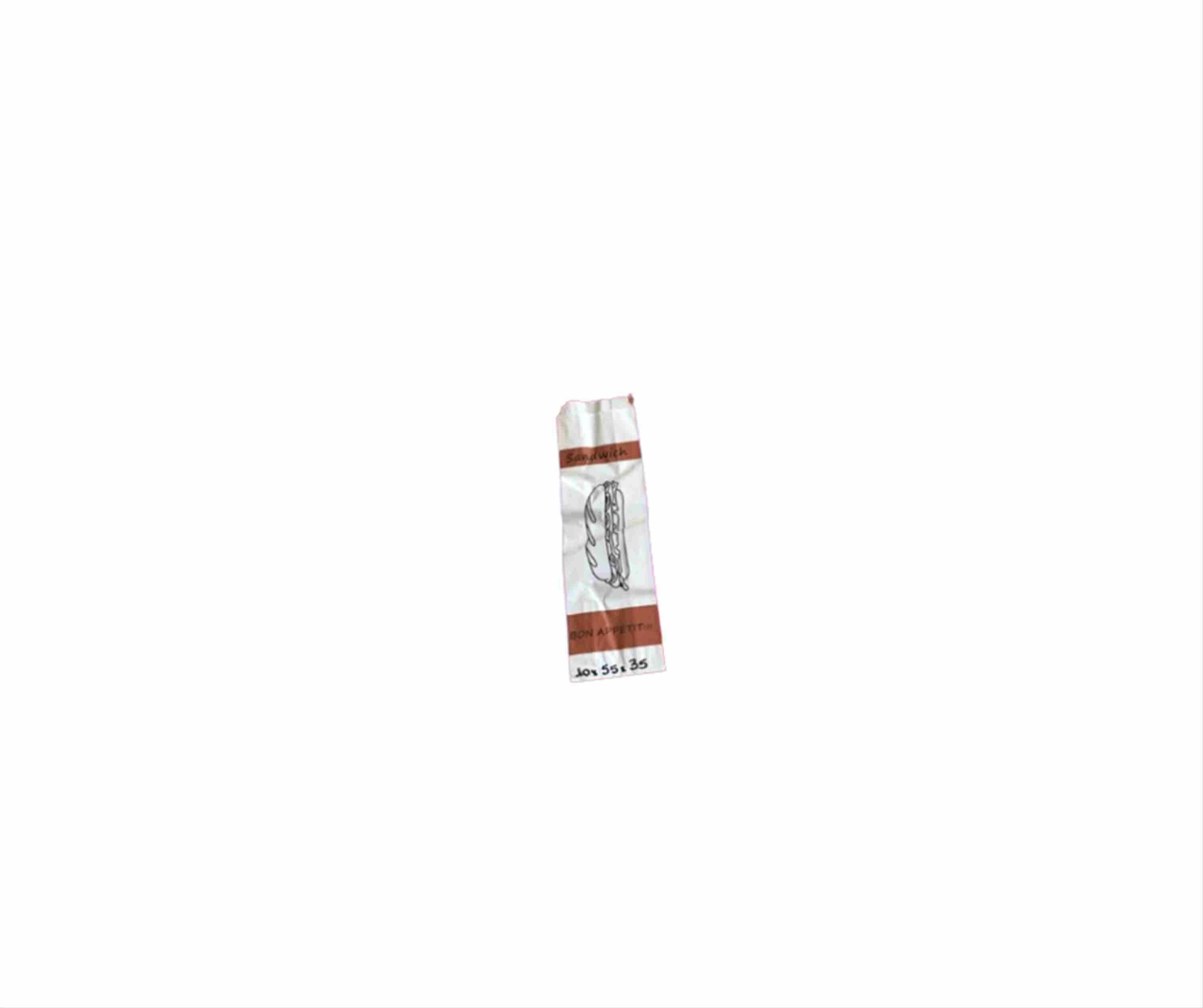 SAC SANDWICH  BLANC 10X5.5X35 /1000 50G
