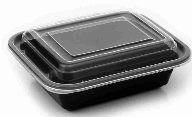 BOITE RECT PP 12OZ (340 ml)BLACK X150 ( CTS )